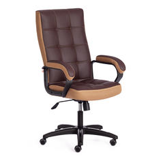 Кресло TetChair TRENDY (22) кож/зам/ткань, коричневый/бронзовый, 36-36/21