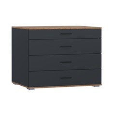 Комод Афина, 922х426х760, Дуб крафт золотой/Антрацит No Brand