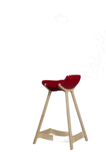 Барный стул для дома Playwoods бургунди мини