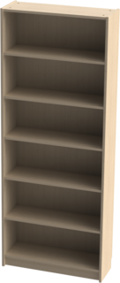 Стеллаж Шведский Стандарт ВАРМА, 6 полок Шпон Дуб беленый
