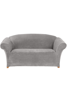 Чехол на трехместный диван Виктория хоум декор Бруклин светло-серый