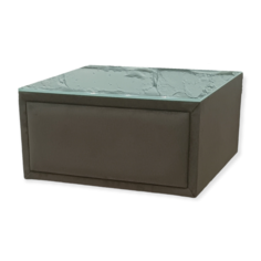 Тумба прикроватная мягкая trinitimebel Тринити-1ПТ, 1 ящик 40х39х20 см, коричневый