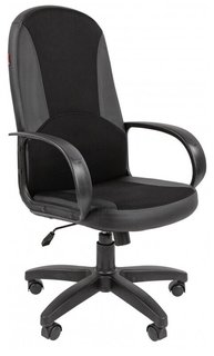 Кресло VT_EChair-682 TС ткань/кожзам черный, пластик No Brand