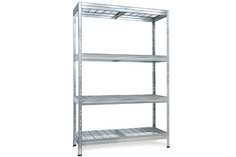 AR SHELVING Стеллаж металлический Rivet Wire 180x120x45 см, 4 полки из стальной сварной се