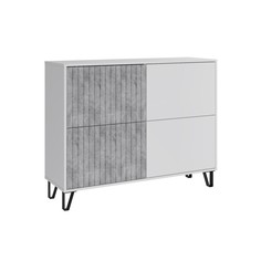 Комод Ливерпуль, 1204х380х950, Белый/Бетон светлый No Brand