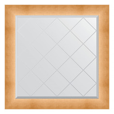 Зеркало с гравировкой в раме 87x87см Evoform BY 4524 травленое золото
