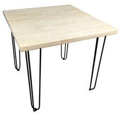 Стол кухонный Solarius Loft из массива сосны на шпильках, 80x80х75 см, без покраски