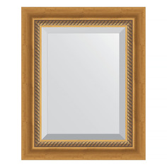 Зеркало в раме 43x53см Evoform BY 3353 состаренное золото с плетением