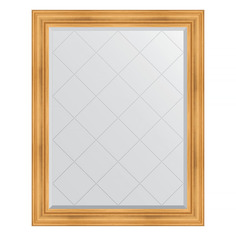 Зеркало с гравировкой в раме 99x124см Evoform BY 4374 травленое золото