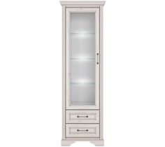 Шкаф-витрина МебельГолд Стилиус B169-REG1W2S с подсветкой