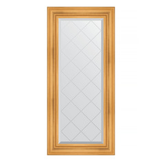 Зеркало с гравировкой в раме 59x129см Evoform BY 4073 травленое золото