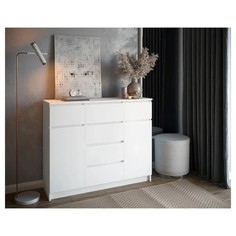 Комод Мори 5 ящиков, 2 двери 1204х404х990 белый No Brand