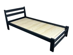 Кровать односпальная Solarius Мишка Усиленная сплошное основание 190х80, цвет антрацит