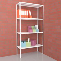 Стеллаж металлический с полками универсальный / этажерка-органайзер 205х100х30 см No Brand