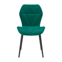 Стул кухонный Олмеко Дора (Велюр тенерифе изумруд - Металл черный)