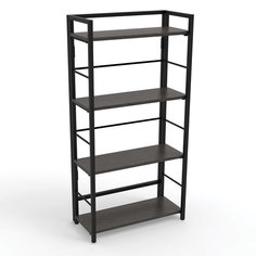 Стеллаж BRABIX "Smart SH-005", 605х290х1193 мм, ЛОФТ, прямой, складной, металл/ЛДСП ясень