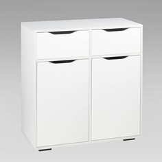 Комод 2 ящика 2 створки Пифагор-2 CC (2Я2С) навесной/напольный 770х400х820 Белый матовый No Brand