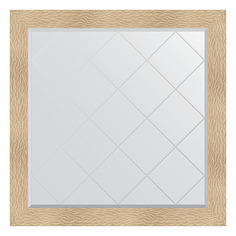 Зеркало с гравировкой в раме 107x107см Evoform BY 4451 золотые дюны