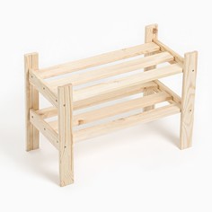 Этажерка-полка №2, 2 полки, 45x63x32 см, высота полки 17см No Brand