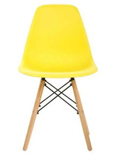 Стул LEON GROUP для кухни в стиле EAMES DSW, желтый, 1 шт