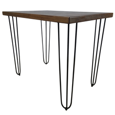 Стол обеденный Solarius Loft из массива сосны, на шпильках, 120х60 см, цвет темный дуб