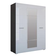 Шкаф 3х ств Ненси МДФ, 1500х2000х466, Венге/Белый глянец No Brand