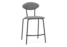 Полубарный стул Woodville Коумо катания сильвер/черный матовый