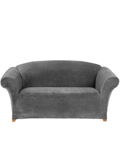 Чехол на трехместный диван Виктория хоум декор Бруклин серый