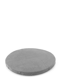 Круглая подушка на стул DeNASTIA 31,5см, бархатная, цвет серый, P111189