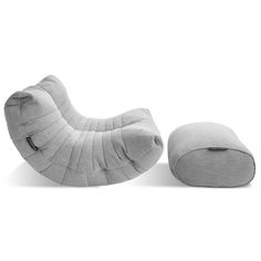 Бескаркасное кресло с оттоманкой Ambient Lounge - Acoustic Lounge - Keystone Grey (серый)