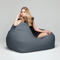 Лаунж кресло для отдыха aLounge - Tivoli Lounger - Luscious Grey (экокожа, темно-серый)