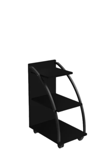 Тумба полка Homium Style, цвет черный, 3 уровня