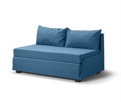 Диван-кровать раскладной Salotti Милк, Саржа, ткань Тиса, синий, 123х73х68 см