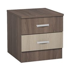 Тумба прикроватная Жаклин 2 ящика (ясень шимо темный/ясень шимо светлый) ВВР