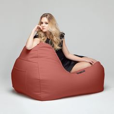 Лаунж кресло для отдыха aLounge - Tivoli Lounger - Wildberry Deluxe (экокожа, красный)