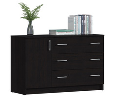 Комод СТОЛПЛИТ Терра СБ-2958 с 3-мя ящиками и 1 дверью, Венге, 119*75*44 см