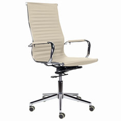 Кресло офисное BRABIX PREMIUM "Intense EX-531", экокожа, хром, бежевое, 532541 No Brand