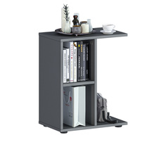 Стол журнальный СТОЛПЛИТ, Альфа СБ-3331, с 2-мя полками, серый, 29*58*47 см