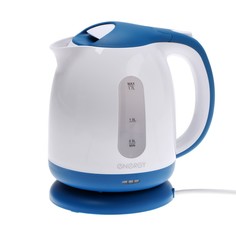 Чайник электрический ENERGY E-293, пластик, 1.7 л, 2200 Вт, бело-голубой NRG