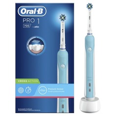 Электрическая зубная щетка Oral-B Pro 1 700 Cross Action, голубой