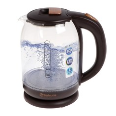 Чайник электрический SAKURA SA-2709BR 1.8 л коричневый, прозрачный