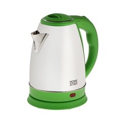 Чайник электрический HomeStar HS-1028 1.8 л серебристый, зеленый