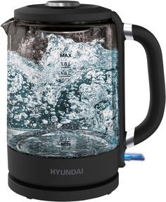Чайник электрический Hyundai HYK-G3402 1.7л. 2200Вт серый/серебристый