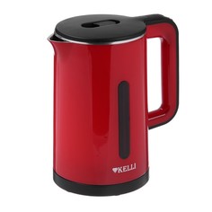 Чайник электрический KELLI KL-1375, пластик, 1.8 л, 2200 Вт, красный