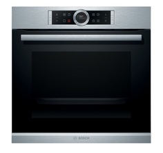 Встраиваемый электрический духовой шкаф Bosch HBG635NS1 серебристый, черный