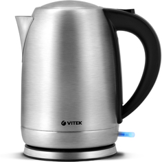 Чайник электрический VITEK VT-7033, 2200Вт, серебристый и черный