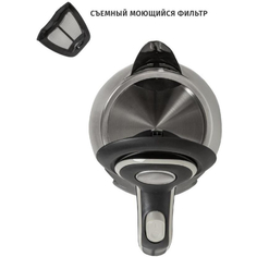 Чайник Pioneer KE562M, металл/черный