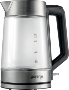 Чайник электрический Gorenje K17GED 1.7 л серебристый, прозрачный