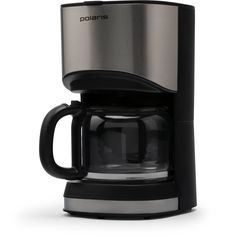 Кофеварка капельного типа POLARIS PCM 1215A черный, серебристый
