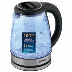 Чайник электрический Scarlett SC-EK27G72 1.7 л серебристый, прозрачный